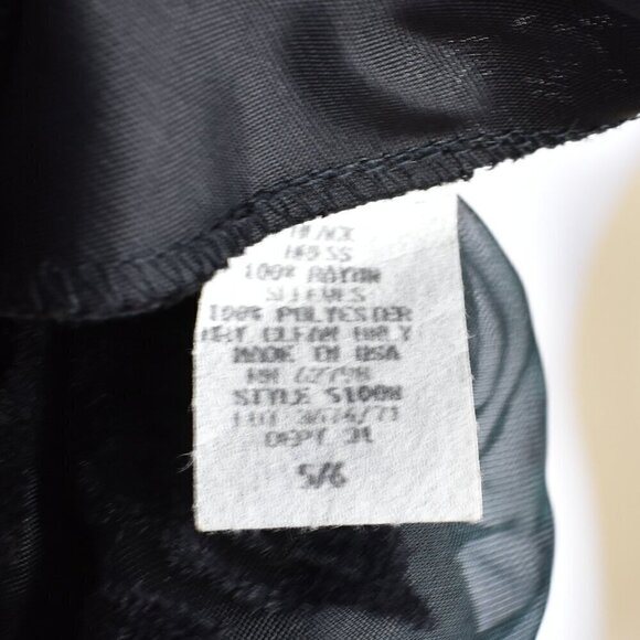 Vintage 80s 90s Black Velvet Dress - Picture 10 of 10